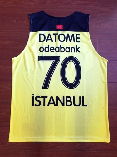 70 Luigi Datome Fenerbahce Basketball Jersey Yellow